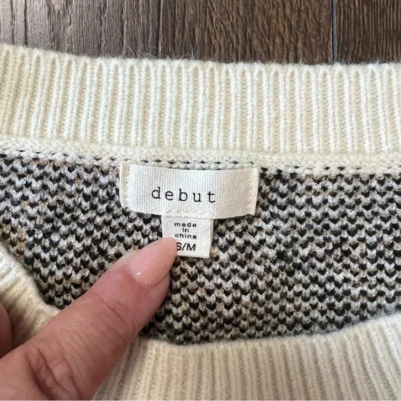 Debut leopard print sweater SZ S/M - Picture 3 of 4